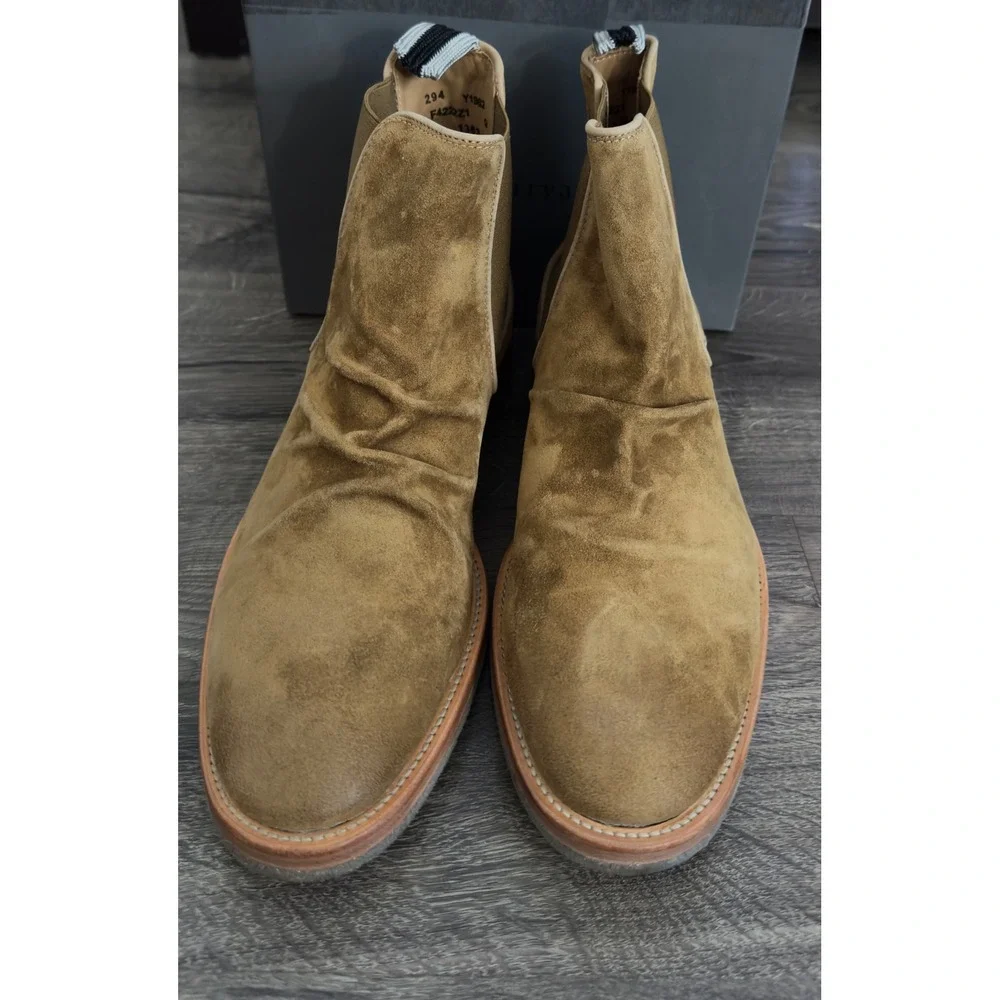 Men's John Varvatos Freeman Chelsea‎ Boots Size 9 NEW Brownstone F4222Z1